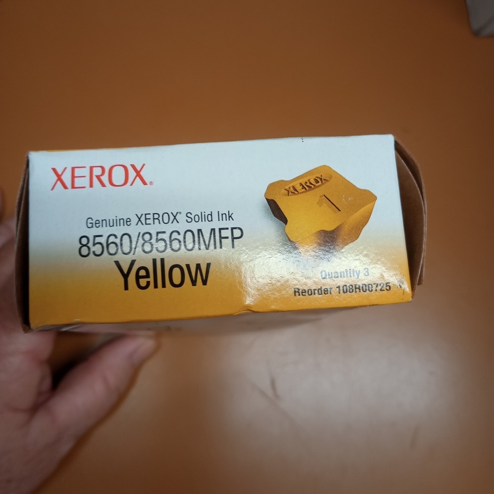 Xerox 8560 8560MFP Genuine Yellow Solid Ink 3 Sticks 108R00725 NEW